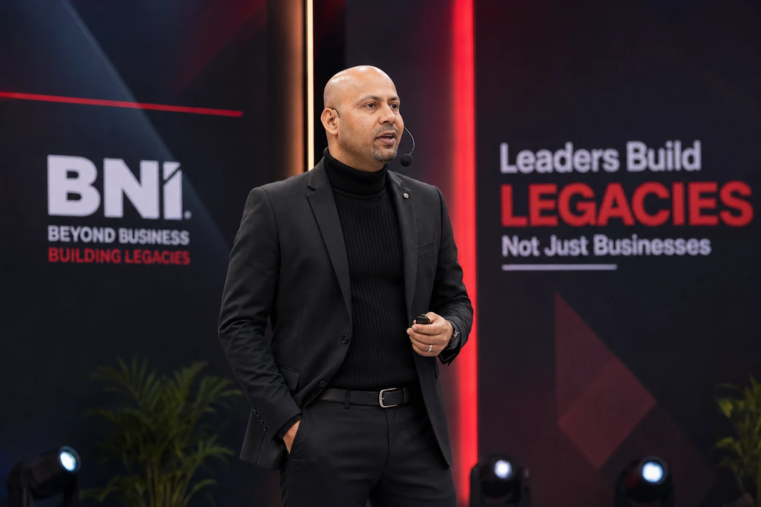 Roopesh Nambiar, founder and strategic lead of InSightaa, speaking at a business event